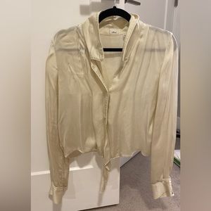 Wilfred front tie silky blouse